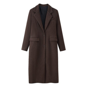 Women's Casual Solid Color Woolen Coat Jacket