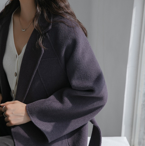 Autumn And Winter Temperament Korean Style Woolen Coat Women - Image 6